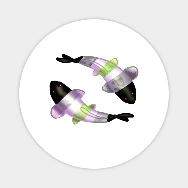 Agender LGBTQ Koi Fish Magnet by YouAreValid